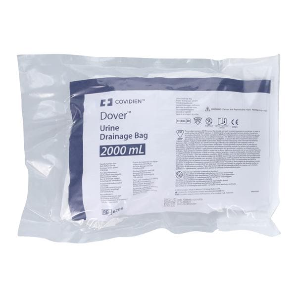 Dover Urinary Drainage Bag 2000cc Disposable Anti-Reflux Chamber