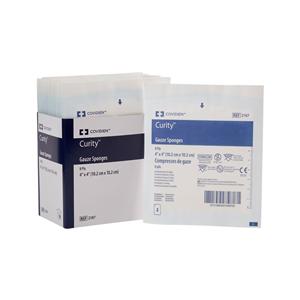 Curity 100% Cotton Gauze Sponge 4x4" 8 Ply Sterile USP Type VII LF
