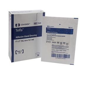 Telfa Cotton/Polyester Island Dressing 4x5" Sterile Non-Adherent Adhesive Abs LF