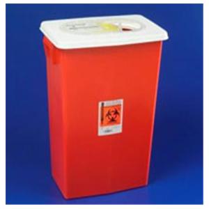 SharpSafety Sharps Container 8gal Red 11x15.5x17.75" Sliding Lid/Gasket Plstc Ea, 10 EA/CA