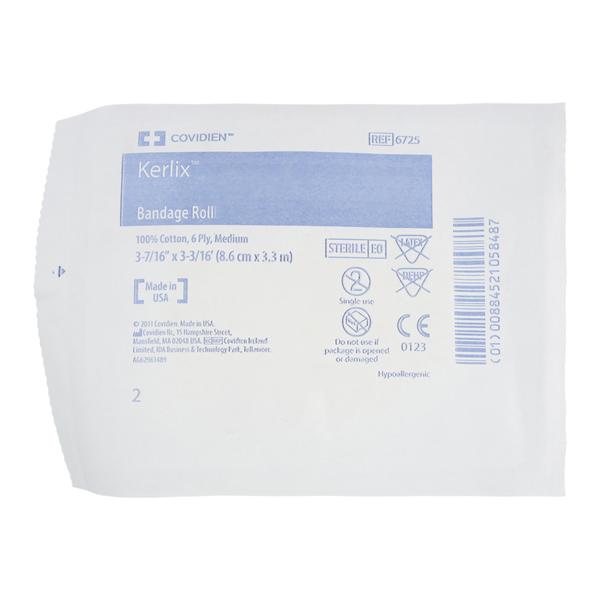 Kerlix Gauze Bandage Cotton Fluff 3.4"x3.6yd 6 Ply Sterile Ea
