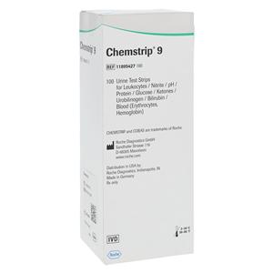 Chemstrip 9 Urinalysis Test Strip f/ Chmstrp 101/ Chmstr Crtrn2 100/Bt