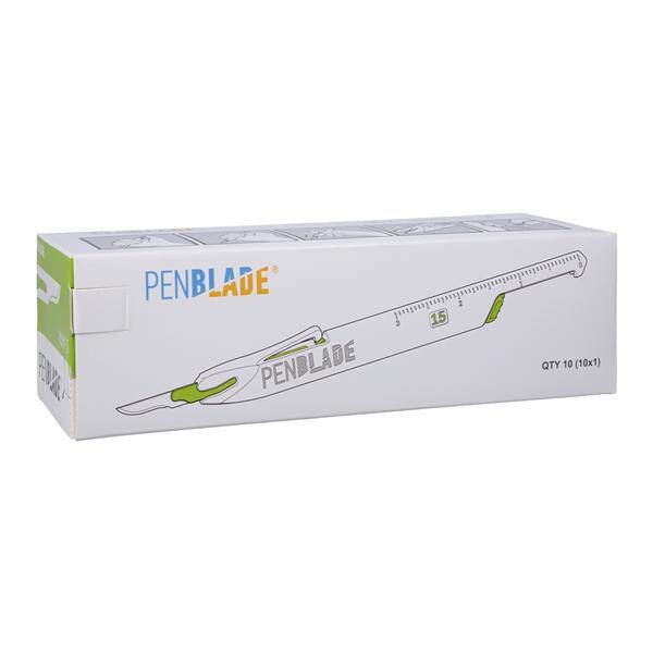 Penblade Safety Scalpel Scalpel Blade #15 Stainless Steel Sterile, 10 BX/CA