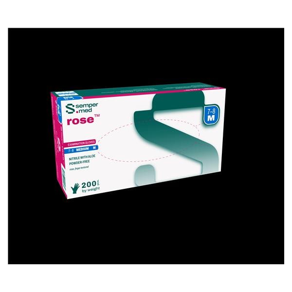 Starmed Nitrile Exam Gloves Medium Rose Non-Sterile