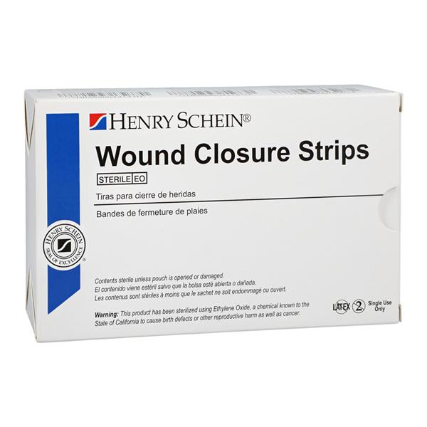 Henry Schein Wound Closure Strip 1/2x4" Opaque Adherent Sterile 3...