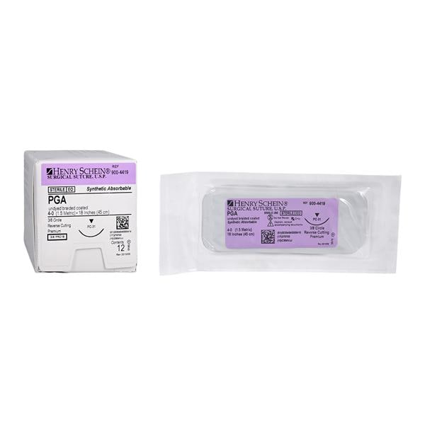 Polysyn Suture Polyglycolic Acid Braid 4-0 18" Absorbable PC-31 P...