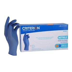 Criterion N200 Nitrile Exam Gloves Small Standard Blue Non-Sterile