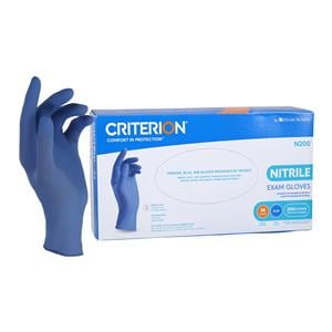 Criterion N200 Nitrile Exam Gloves Medium Standard Blue Non-Sterile