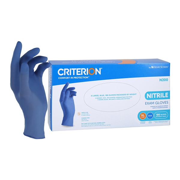 Criterion N200 Nitrile Exam Gloves X-Large Standard Blue Non-Sterile