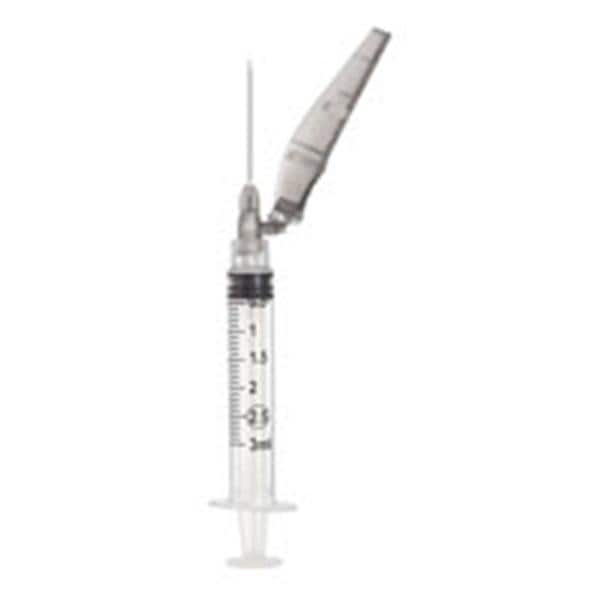 Hypodermic Syringe/Needle 25gx1" 3cc Safety No Dead Space 100/Bx