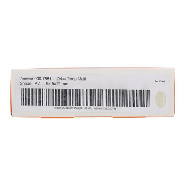 Zirlux Temp Multilayer PMMA Disc A2 98x12 Ea