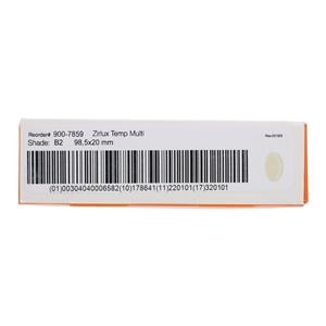 Zirlux Temp Multilayer PMMA Disc B2 98x20mm Ea