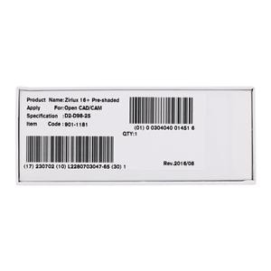 Zirlux 16+ Zirconia Disc D2 98x25mm Ea