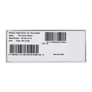 Zirlux 16+ Zirconia Block B1 20x19x15mm Ea