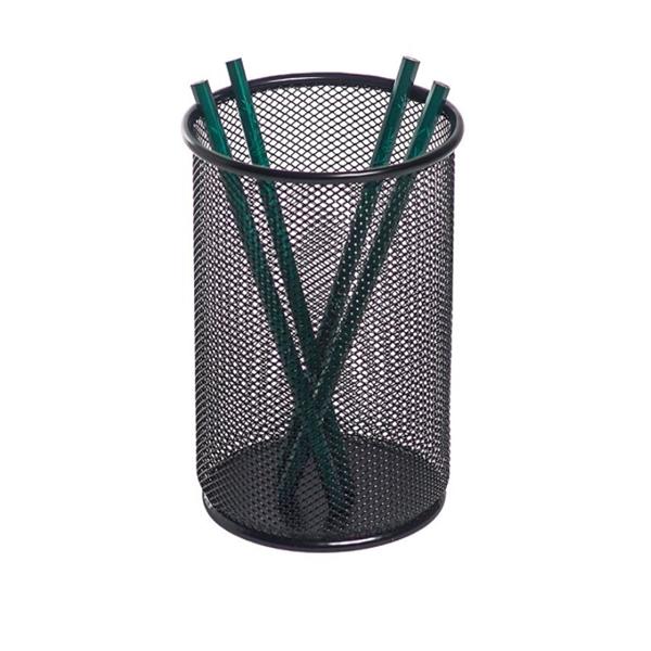 Pencil Holder Black 4-7/10x6-1/5x6-1/10" Ea 1/PK