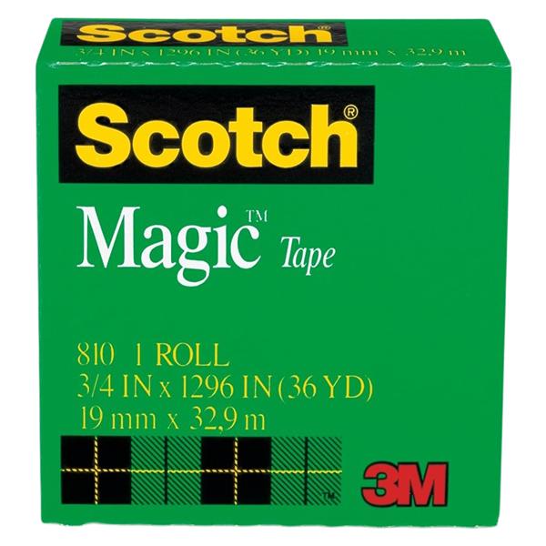 Scotch Magic 810 Tape 3/4 in x 1296 in 1/Package