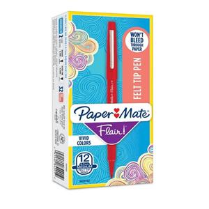 Flair Porous-Pt Pen Medium Point 1.0 mm Red 12/Pack 12/Package