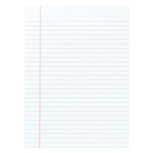 Writing Pad 8.5 in x 11 in Legal Ruled 50 Sheets White 12/Pack 12/Pk