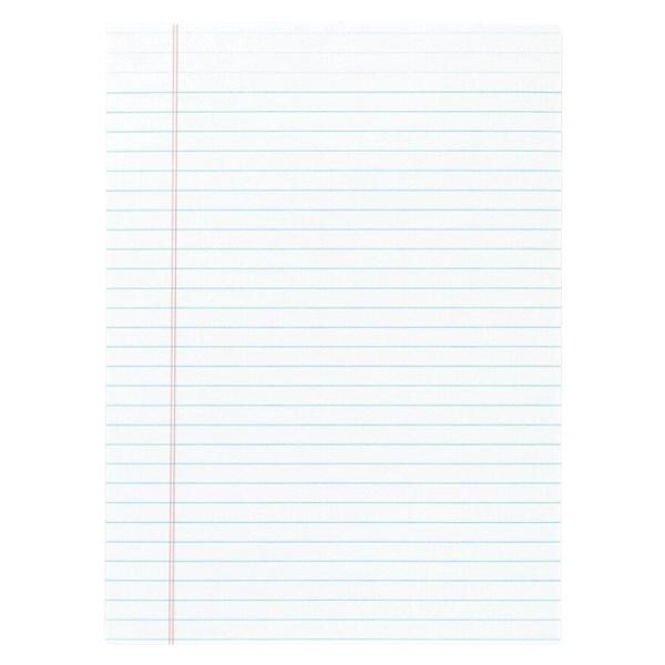 Writing Pad 8.5 in x 11 in Legal Ruled 50 Sheets White 12/Pack 12/Pk