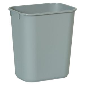 Durable Polyethylene Wastebasket 3 1/4 Gallons (12.3L) Gray 1/PK