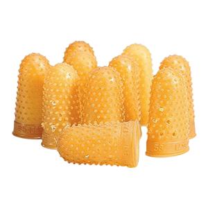 Swingline Rubber Fingertips #11.5 5/8 in Dia Amber 12/Box 12/Pack...