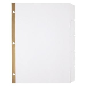 Erasable Big Tab Dividers 5-Tab White 1/PK