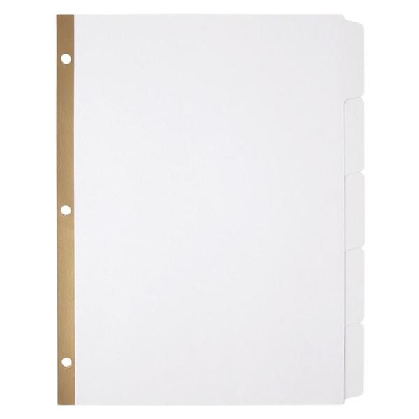 Erasable Big Tab Dividers 5-Tab White 1/PK
