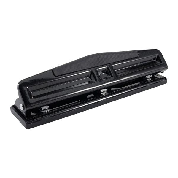 Office Depot Brand 3-Hole Adjustable Punch Black 1/PK