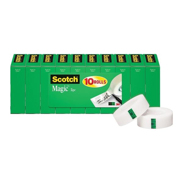 Scotch Magic 810 Clear Tape 3/4 in x 1000 in 10/Pack 10/Package