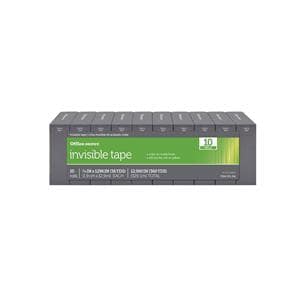 Office Depot Brand Invisible Tape 3/4 in x 1296 in 10/Pack 10/Pac...