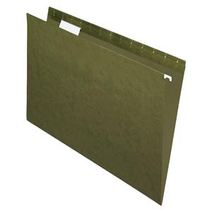 Hanging Folders 1/5 Cut Legal Size Green 5 25/Bx