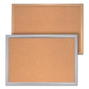 Quartet Natural Cork Bulletin Board With Oak Frame 2 ft x 3 ft 1/PK