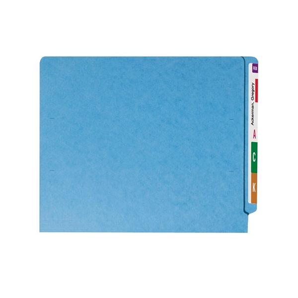 Smead Color End-Tab Folders Straight Cut Letter Size Blue 100/Box 100/Bx