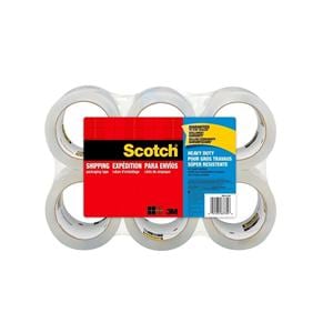 Scotch Heavy-Duty Shipping Tape 1 7/8 in x 54 5/8 Yd 6 Rolls/Pack...