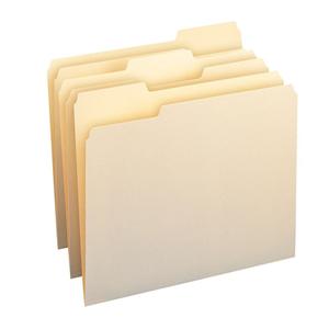 Smead CutLess File Folders Letter Size 1/3 Cut Manila 100/Bx