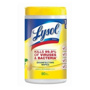 Lysol Disinfecting Wipes Lemon & Lime Blossom Scent Tub Of 80 80/...