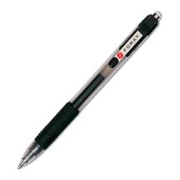 Foray Retracting Gel Pens Extra Fine Point 0.5 mm Black 12/Pack 12/Pk