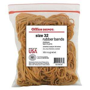 Office Depot Brand Rubber Bands #32 3" x 1/8" 1/4 Lb Bagg 237/Pk