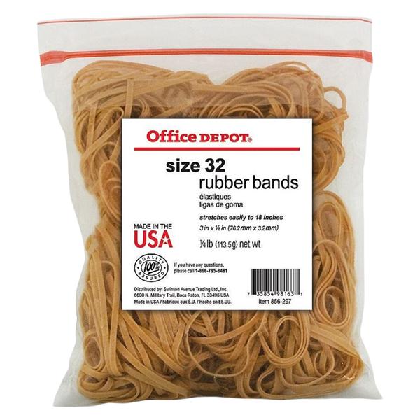 Office Depot Brand Rubber Bands #32 3" x 1/8" 1/4 Lb Bagg 237/Pk