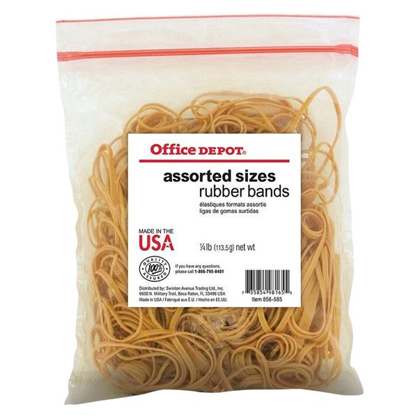 Office Depot Brand Rubber Bands #54 Assorted Sizes 1/4 Lb Bag Ea
