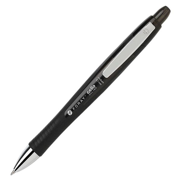 Foray Retractable Gel Pens Medium Point 0.7 mm Black 12/Pack 12/Pk