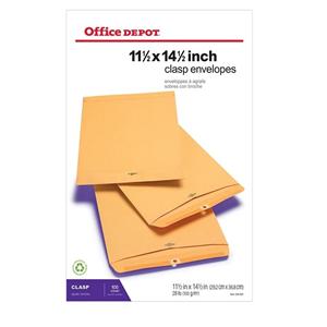 Clasp Envelopes 11 1/2 in x 14 1/2 in Brown 100/Bx