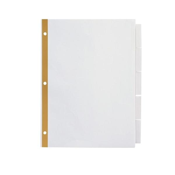 Insertable Dividers With Big Tabs White Clear Tabs 5-Tab 5/Pk
