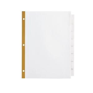 Insertable Dividers With Big Tabs White Clear Tabs 8-Tab 8/Pk