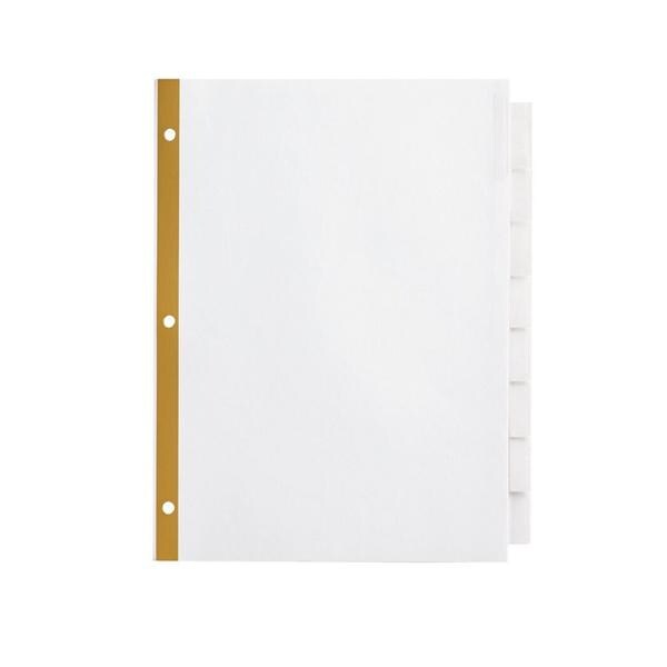 Insertable Dividers With Big Tabs White Clear Tabs 8-Tab 8/Pk