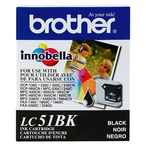 Brother LC51BK Black Ink Cartridge Each