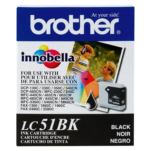 Brother LC51BK Black Ink Cartridge Each
