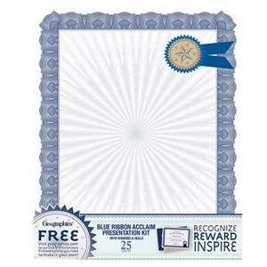 Certificates 8.5 in x 11 in Blue 25/Pk