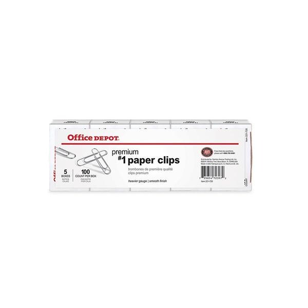 Paper Clips No. 1 Silver 5/Pk