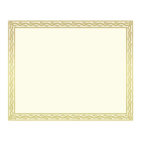 Blank Certificates 8.5 in x 11 in Serpentine Gold Foil 12/Pack 12/Pk